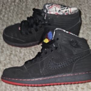 Kids Black and Red Sneakers